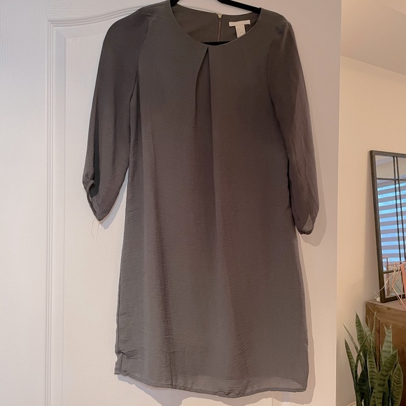 MIDI length grey work dress - Picture 1 of 3